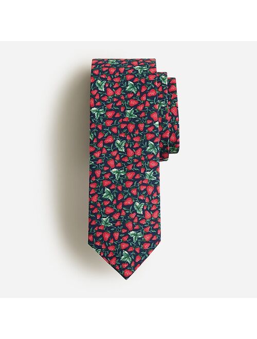 J.Crew Italian silk tie in fruit print