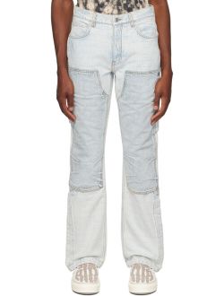 Indigo Jacquard Jeans