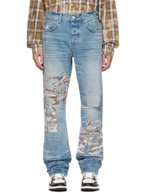 AMIRI Indigo Camo Boro Jeans