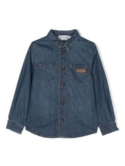 button-up cotton denim shirt