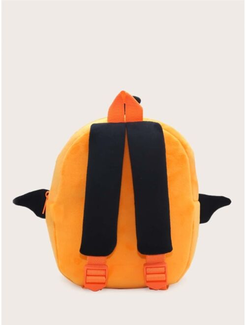 Shein 1pc Halloween Cute Pumpkin Shaped Children's Backpack For Boys And Girls, Suitable For Halloween Use