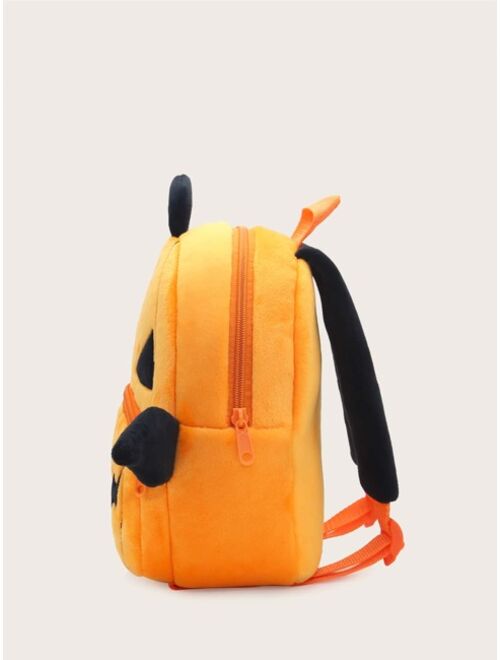 Shein 1pc Halloween Cute Pumpkin Shaped Children's Backpack For Boys And Girls, Suitable For Halloween Use