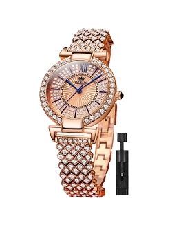 Ladies Watches Rose Gold Japanese Quartz Female Watches for Women Waterproof Stainless Steel Casual Dress Lady Wrist Watches