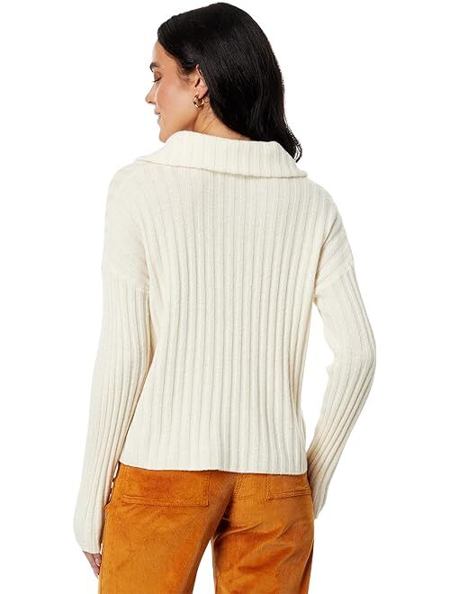 Madewell Niles Wide Rib Collar Cardigan