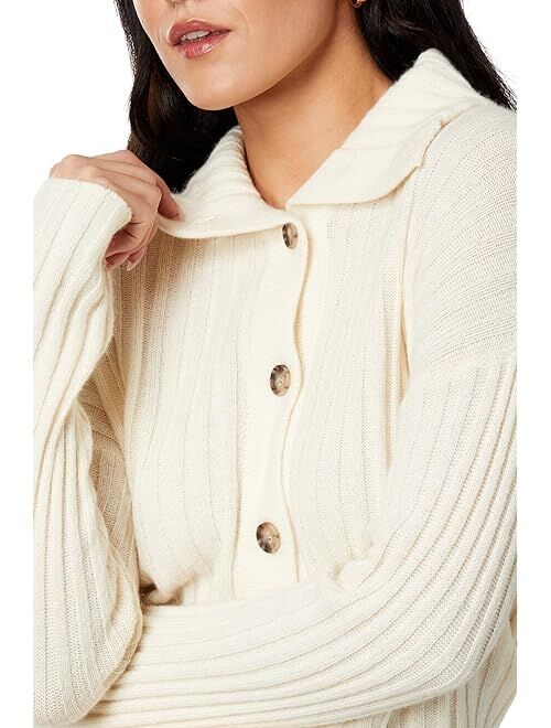 Madewell Niles Wide Rib Collar Cardigan