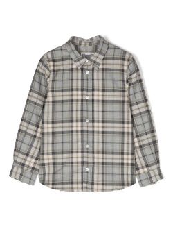 Check Print Button Down Shirt