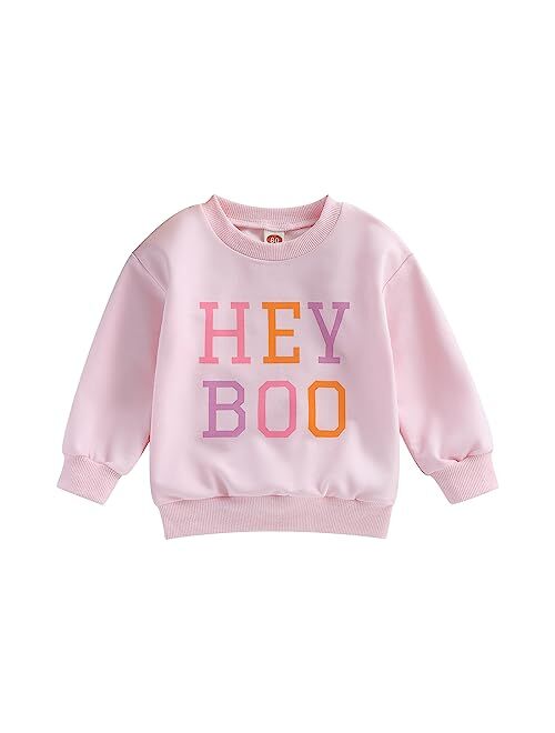 Ayalinggo Toddler Baby Girl Boy Halloween Outfit Pumpkin Sweatshirt Shirt Crewneck Sweater Clothes