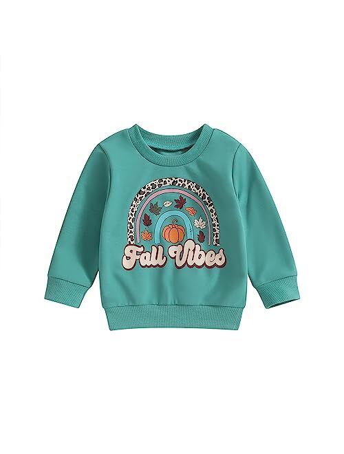 Ayalinggo Toddler Baby Girl Boy Halloween Outfit Pumpkin Sweatshirt Shirt Crewneck Sweater Clothes