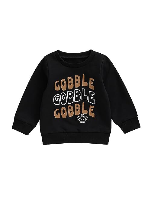 Ayalinggo Toddler Baby Girl Boy Halloween Outfit Pumpkin Sweatshirt Shirt Crewneck Sweater Clothes