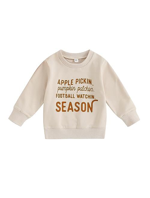 Ayalinggo Toddler Baby Girl Boy Halloween Outfit Pumpkin Sweatshirt Shirt Crewneck Sweater Clothes