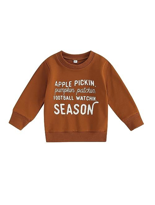 Ayalinggo Toddler Baby Girl Boy Halloween Outfit Pumpkin Sweatshirt Shirt Crewneck Sweater Clothes