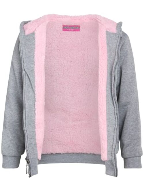 Coney Island Girls' Sweatshirt - Sherpa Lined Zip Hoodie (Size: 4-16)