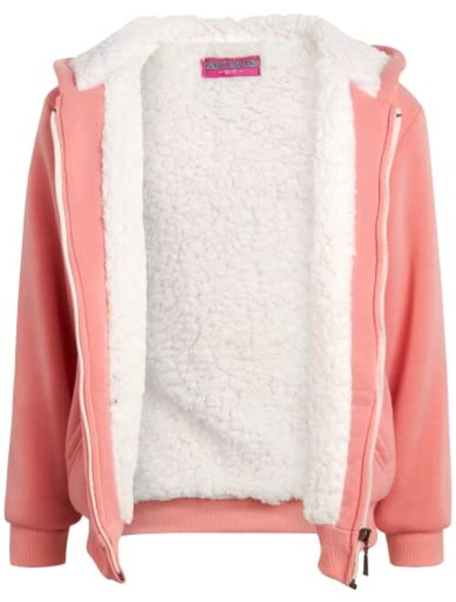 Coney Island Girls' Sweatshirt - Sherpa Lined Zip Hoodie (Size: 4-16)