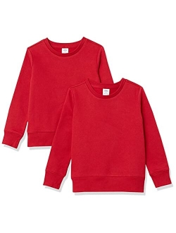 Girls and Toddlers' Fleece Crew-Neck Sweatshirts, Pack of 2