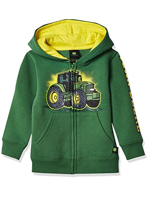 John Deere Tractor Infant Toddler Boy Zip Front Fleece Hoody Sweatshirt