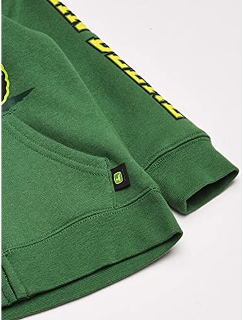 John Deere Tractor Infant Toddler Boy Zip Front Fleece Hoody Sweatshirt