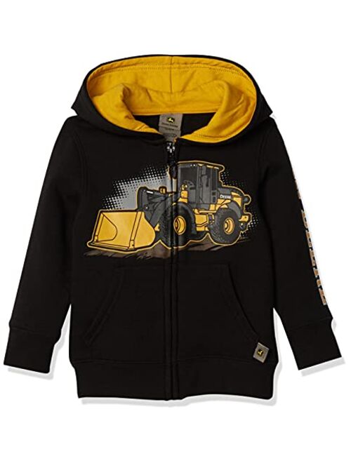 John Deere Tractor Infant Toddler Boy Zip Front Fleece Hoody Sweatshirt