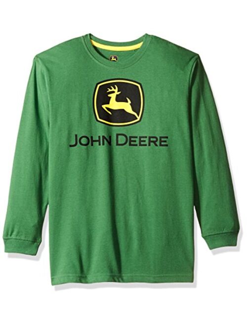 John Deere Little Boys' Long Sleeve Trademark Tee Green Child