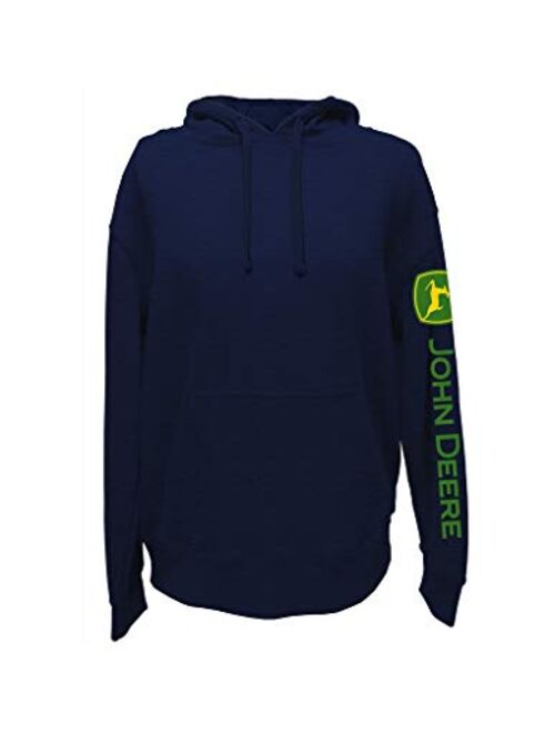 John Deere Solid Hoodie with Logo on Sleeve Black