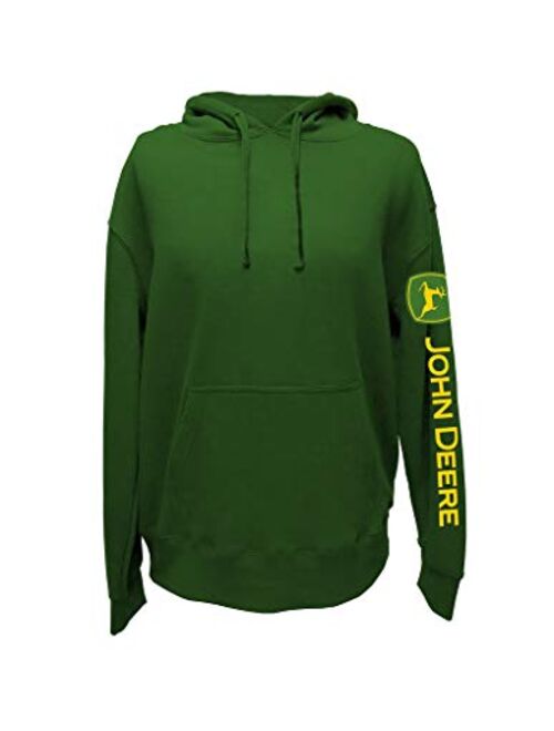 John Deere Solid Hoodie with Logo on Sleeve Black