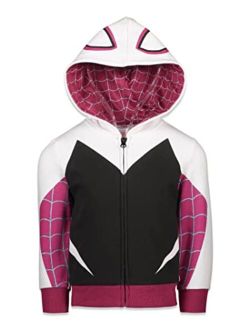 Spider-Man Spider-Gwen Ghost Spider Girls Fleece Zip Up Hoodie Toddler to Big Kid