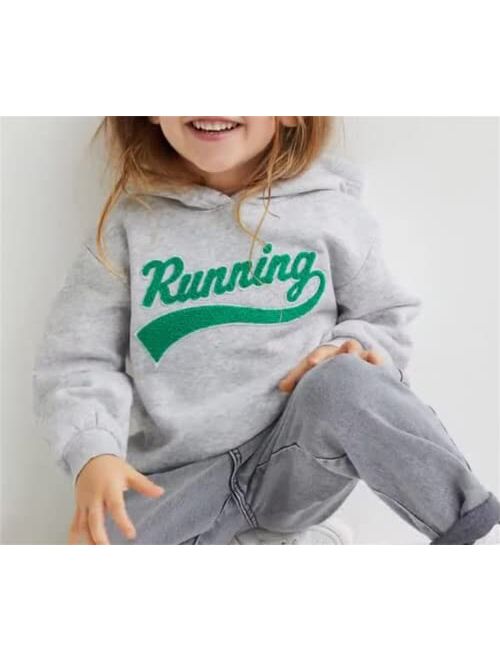 HILEELANG Little Girl Sweatshirts Pullover Hoodie Long Sleeve Graphic Cotton Casual Fleece Palywear Top Outfit Sweat Shirts