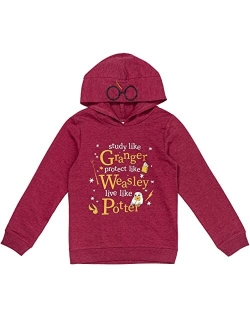 Harry Potter Hogwarts Hedwig Owl Slytherin Hufflepuff Ravenclaw Girls French Terry Pullover Hoodie Toddler to Big Kid