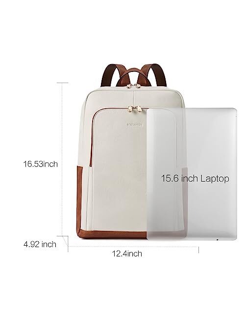 Buy BOSTANTEN Leather Laptop Backpack, 15.6 inch Computer Bakpack Large ...