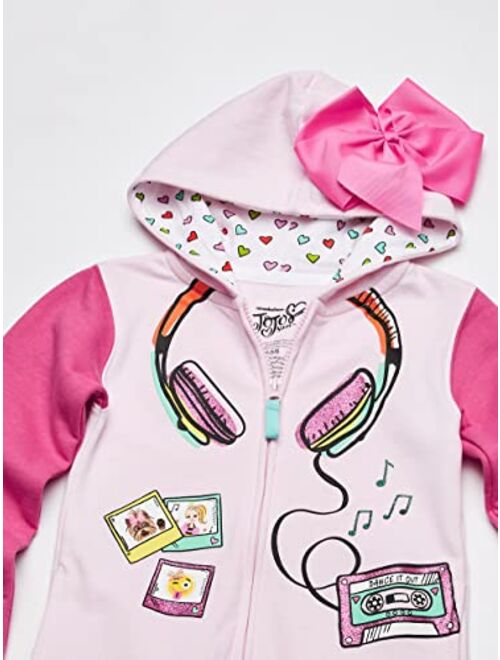 JoJo Siwa Girls Headphones 3D Bow Zip-up Hoodie Jacket