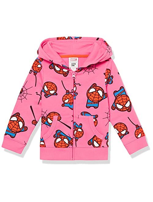 Amazon Essentials Disney | Marvel | Star Wars | Frozen | Princess Girls and Toddlers' Fleece Zip-Up Sweatshirt Hoodies