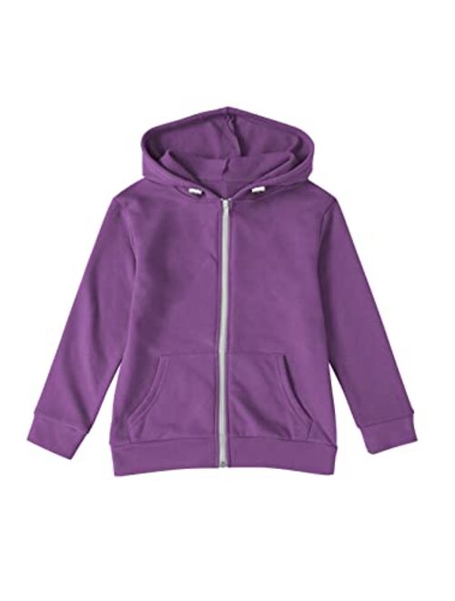 Sidefeel Girls Long Sleeve Zip Up Hoodie Sweatshirt Casual Coat with Pockets 4Y-13Y