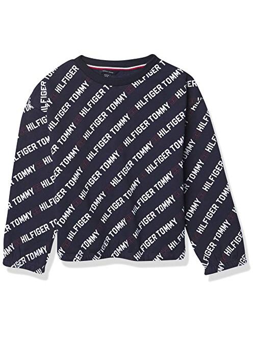 Tommy Hilfiger Girls' Fleece Pullover Crewneck Sweatshirt