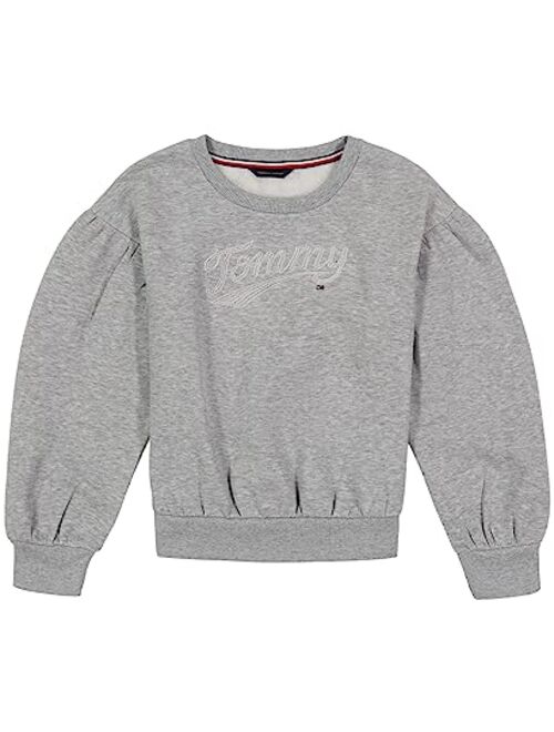 Tommy Hilfiger Girls' Fleece Pullover Crewneck Sweatshirt