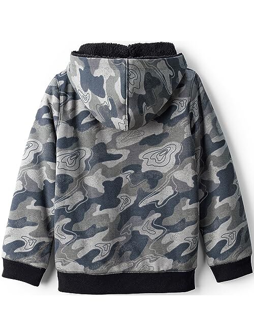 Lands' End Kids High Pile Lined Zip Hoodie