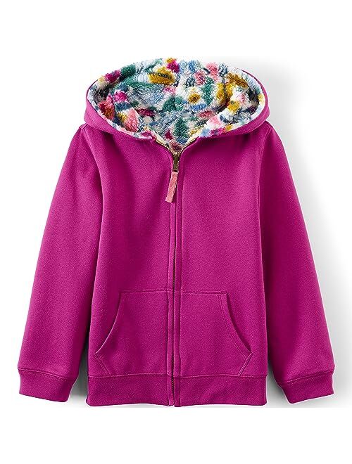 Lands' End Kids High Pile Lined Zip Hoodie