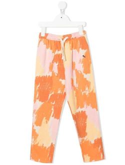 patterned elasticated track pants