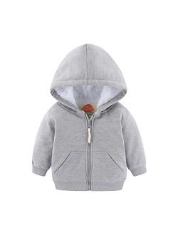 Mud Kingdom Unisex Kids Winter Hoodies Faux Fur Girls Hooded Jackets Cute Prints