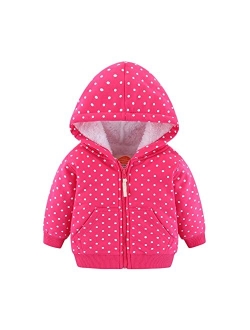 Mud Kingdom Unisex Kids Winter Hoodies Faux Fur Girls Hooded Jackets Cute Prints