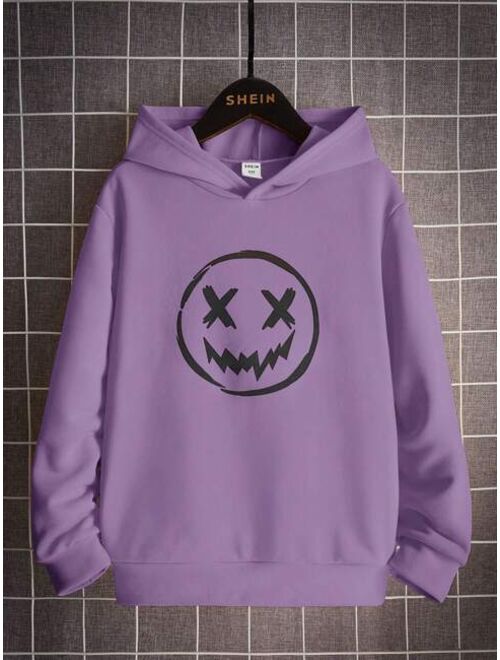 SHEIN Boys Cartoon Graphic Hoodie