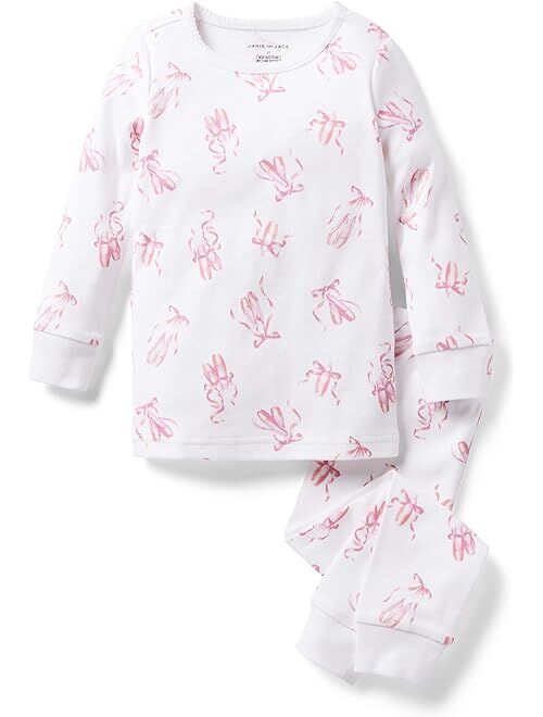 Janie and Jack Ballet Slipper Tight Fit Sleepwear (Toddler/Little Kids/Big Kids)