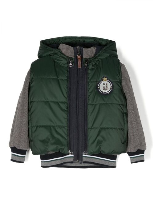 Lapin House hybrid layered padded jacket