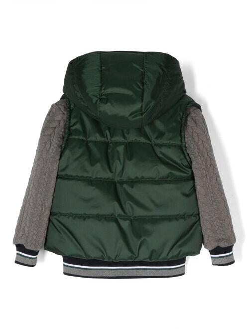 Lapin House hybrid layered padded jacket