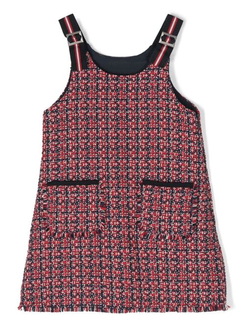 Lapin House tweed mini pinafore dress