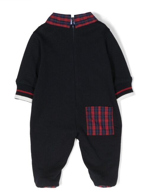 Lapin House layered-design long-sleeve onesie