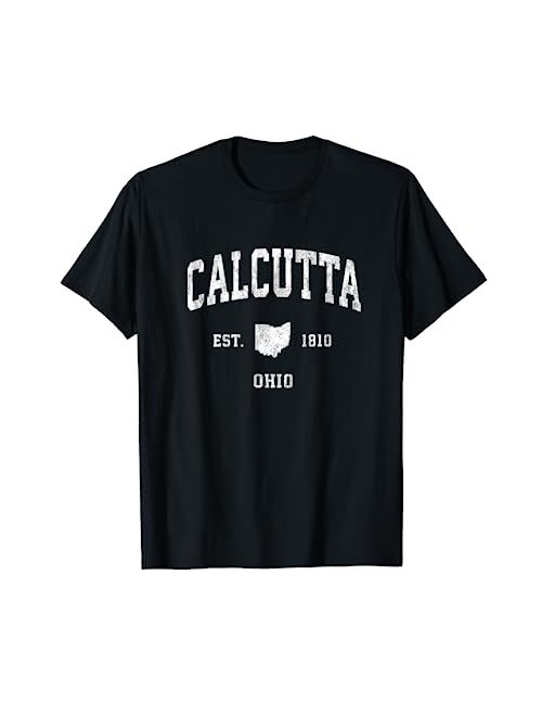 Calcutta Outdoors Calcutta Oh Retro T-Shirts & Gifts Calcutta Ohio OH Vintage Athletic Sports Design T-Shirt