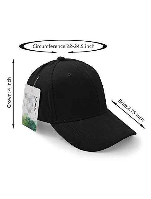 UltraKey Suede Baseball Cap, Unisex Faux Suede Leather Classic Adjustable Plain Hat Baseball Cap