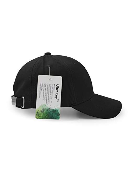 UltraKey Suede Baseball Cap, Unisex Faux Suede Leather Classic Adjustable Plain Hat Baseball Cap