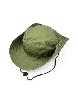 Ultrakey Outdoor Wide Brim Sun Protect Hat, Classic US Combat Army Style Bush Jungle Sun Cap for Fishing Hunting Camping