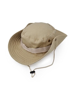 Ultrakey Outdoor Wide Brim Sun Protect Hat, Classic US Combat Army Style Bush Jungle Sun Cap for Fishing Hunting Camping