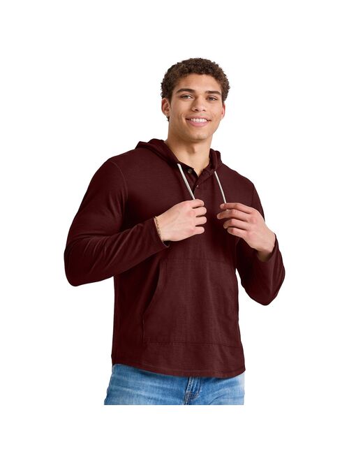 Men's Hanes Originals Cotton Henley Hoodie